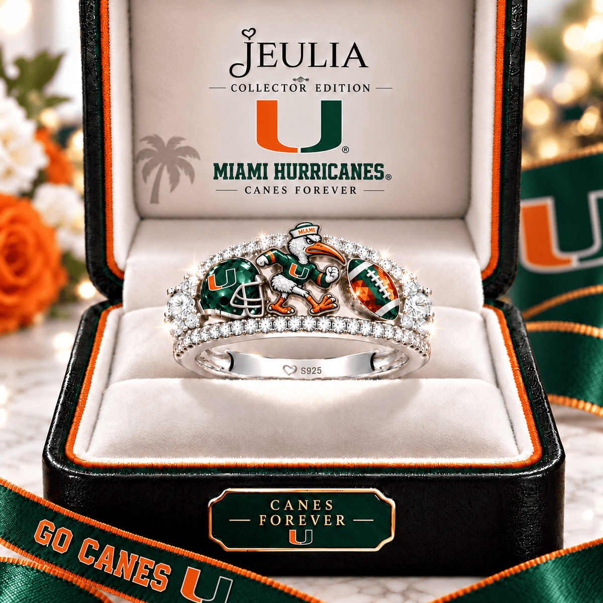MHC Premium Charm Pavé Statement Ring NTNA