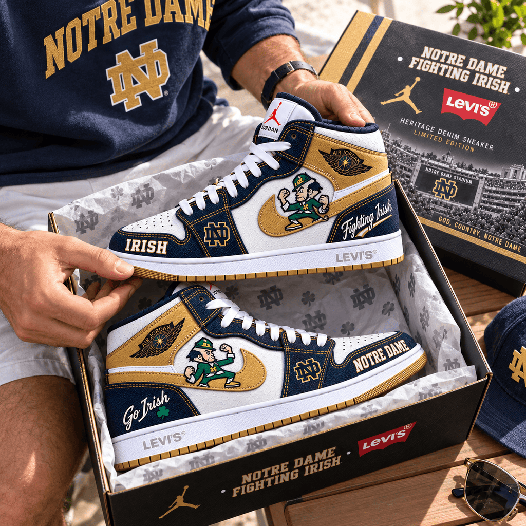 NDFI Premium Denim Embroidered High-Top Sneakers NTNA