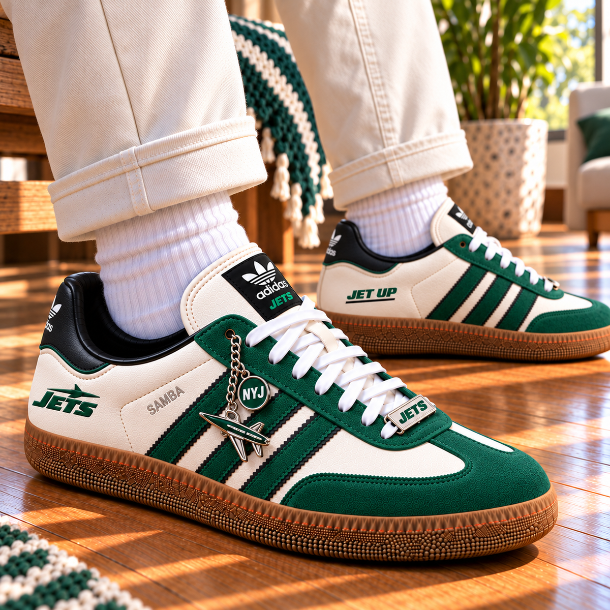 NYJ Premium Custom Low-Top Sneakers PNPA