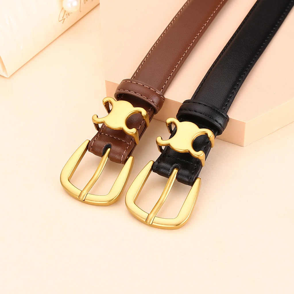New women's genuine leather belt, high-grade cowhide belt, high-end fashion belt, business belt.