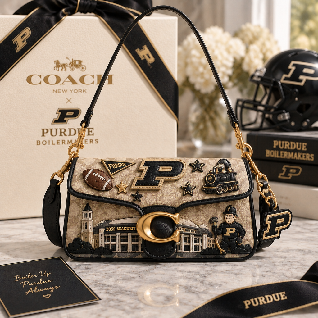 Purdue Boilermakers Coach Shoulder Cross With Charm