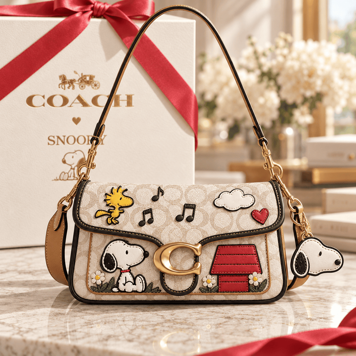 Premium SPNY Coach Shoulder Cross With Charm NPL