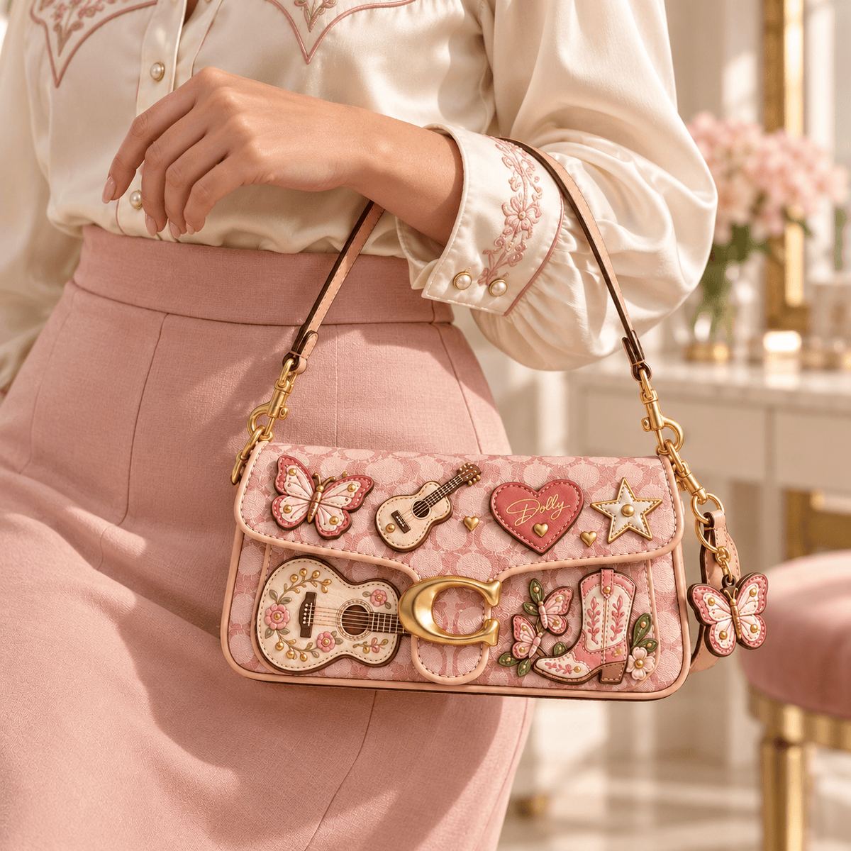 Premium DLPT Coach Shoulder Cross With Charm NPL
