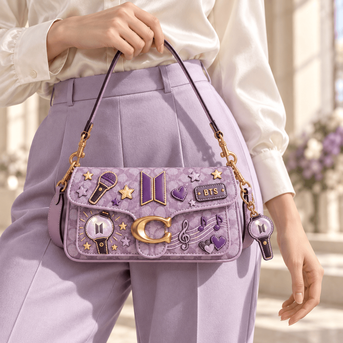 Premium BTS Coach Shoulder Cross With Charm NPL