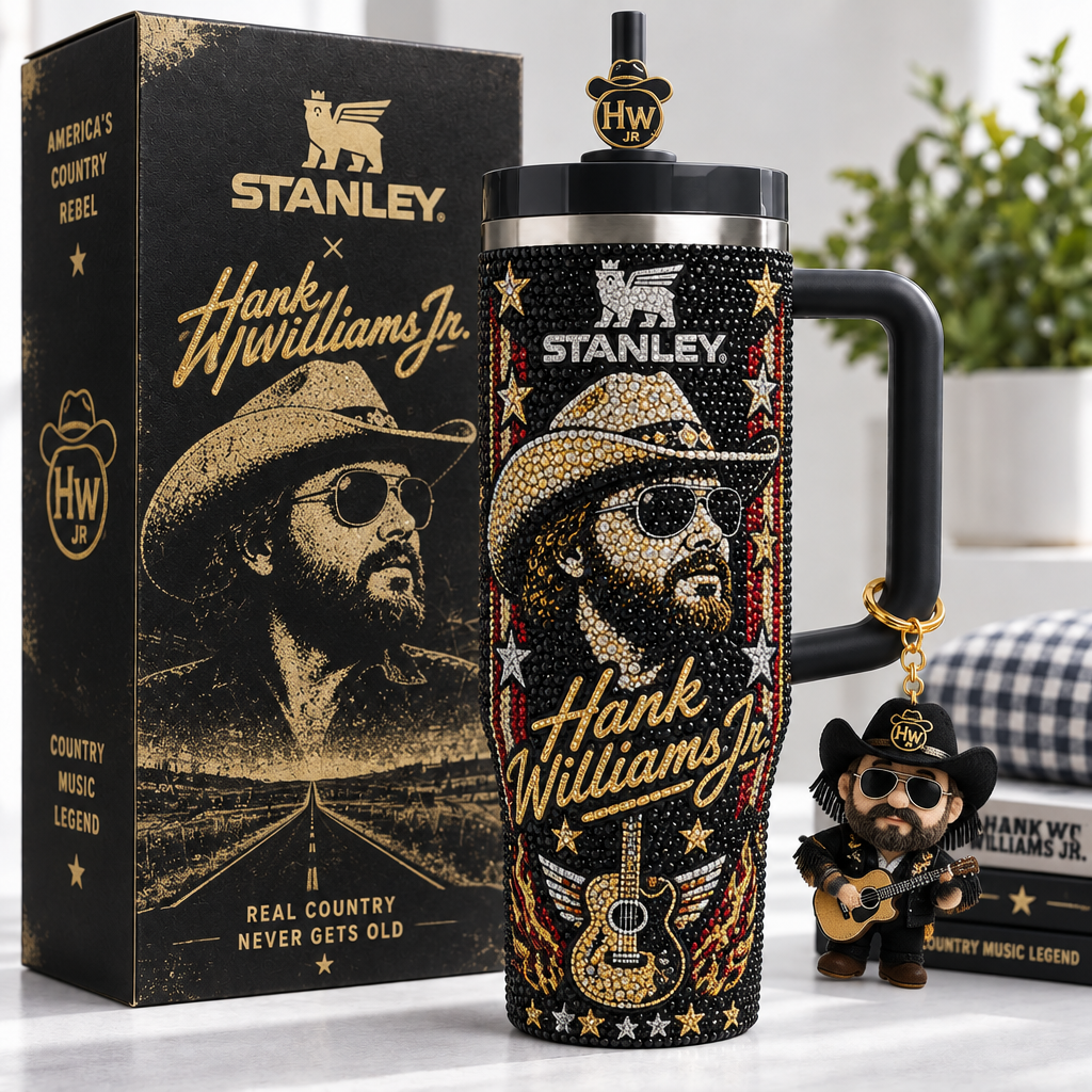 Hank Williams Jr 40oz Tumbler With Handle TTNL